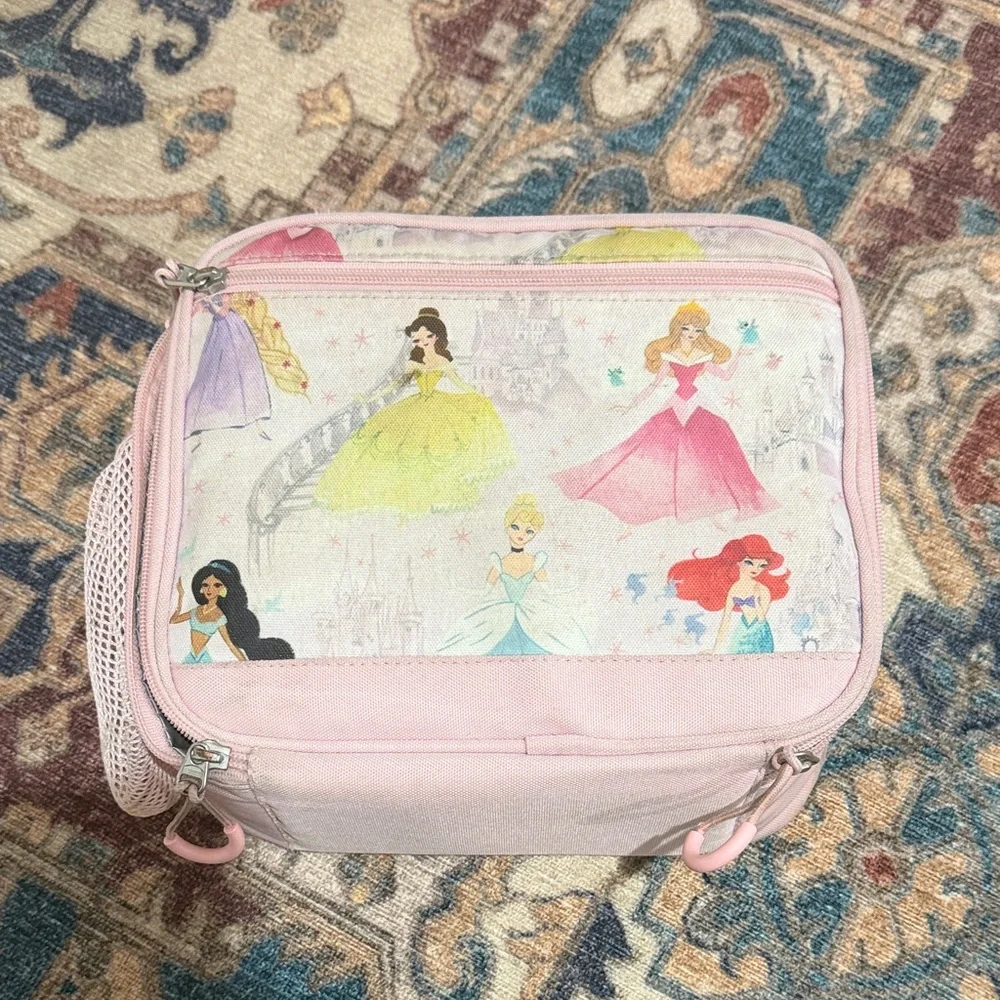 • Pottery Barn Kids • Mackenzie Disney Princess Castle Shimmer Lunch Boxes Pink